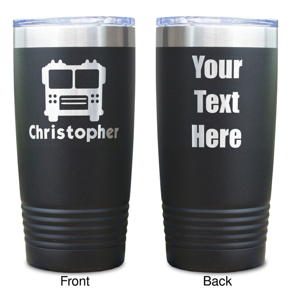 Firetrucks Black Polar Camel Tumbler - 20oz - Double Sided  - Approval