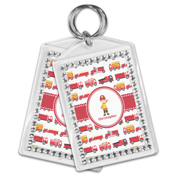 Firetrucks Bling Keychain - MAIN