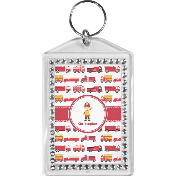Custom Firetrucks Bling Keychain (Personalized)