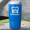 Firetrucks 20 oz Stainless Steel Tumbler - Royal Blue - Single Sided (Personalized)