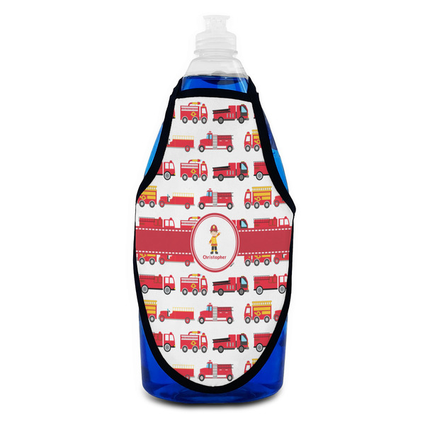 Firetrucks Bottle Apron - Soap - FRONT