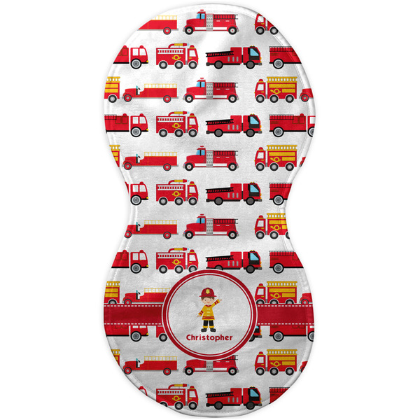 Firetrucks Burp Peanut Shaped Flat
