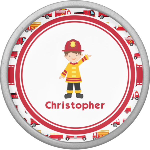 Firetrucks Cabinet Knob - Nickel - Front