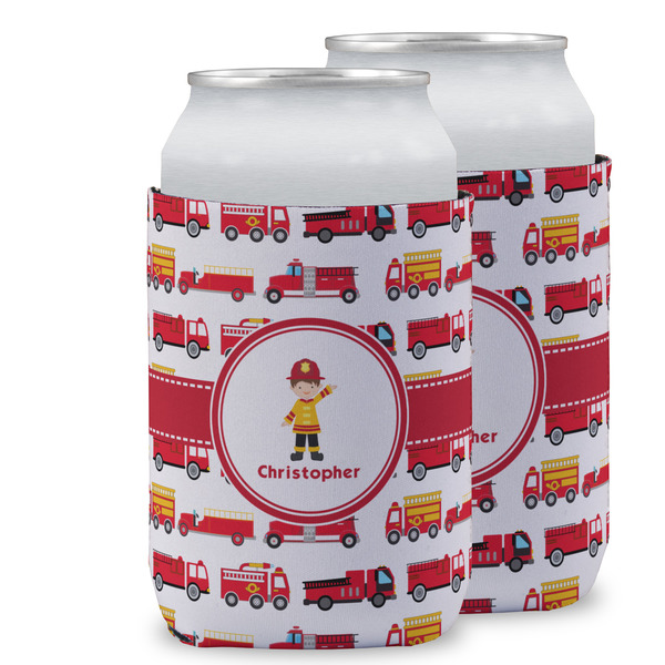Custom Firetrucks Can Cooler (12 oz) w/ Name or Text