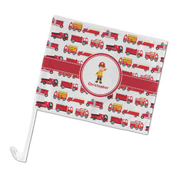 Firetrucks Car Flag - Large (Personalized)