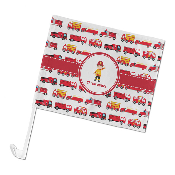 Custom Firetrucks Car Flag - Large (Personalized)