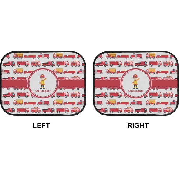 Firetrucks Car Floor Mats (Back Seat) (Approval)