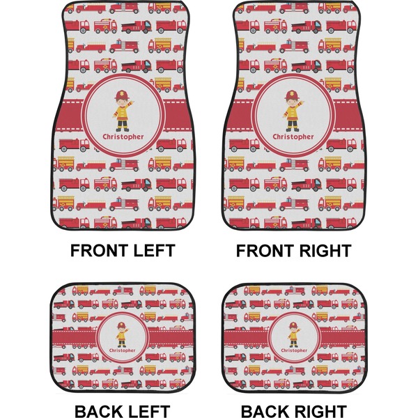 Firetrucks Car Floor Mats Set (2F + 2B)