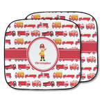 Firetrucks Car Sun Shade - Two Piece (Personalized)