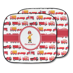 Firetrucks Car Sun Shade - Two Piece (Personalized)