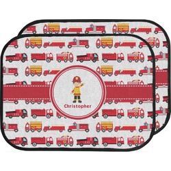 Firetrucks Car Floor Mats (Back Seat) (Personalized)