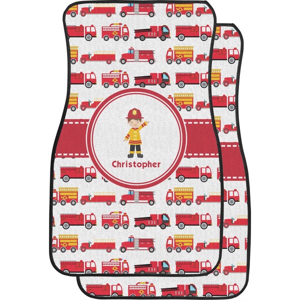 Firetrucks Custom Car Floor Mats Set (2Front & 2Back)
