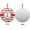Firetrucks Ceramic Flat Ornament - Circle Front & Back (APPROVAL)