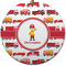 Firetrucks Round Ceramic Ornament w/ Name or Text