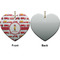 Firetrucks Ceramic Flat Ornament - Heart Front & Back (APPROVAL)
