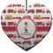 Firetrucks Heart Ceramic Ornament w/ Name or Text