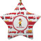 Firetrucks Ceramic Flat Ornament - Star (Front)