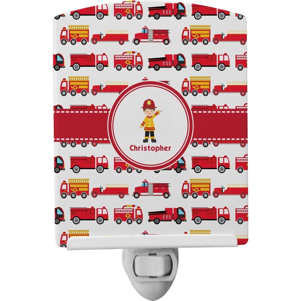 Custom Firetrucks Ceramic Night Light (Personalized)