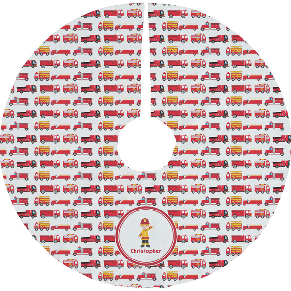 Custom Firetrucks Tree Skirt (Personalized)