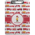 Firetrucks Clipboard (Personalized)