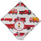 Firetrucks Cloth Napkins - Personalized Dinner (Folded Four Corners)
