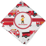 Firetrucks Cloth Napkin w/ Name or Text