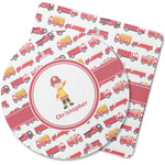 Firetrucks Rubber Backed Coaster (Personalized)