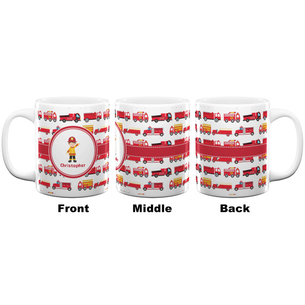Firetrucks Coffee Mug - 11 oz - White APPROVAL