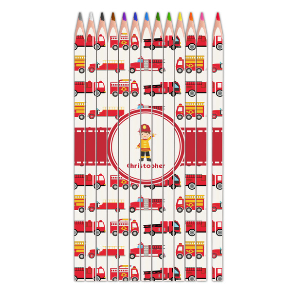 Custom Firetrucks Colored Pencils (Personalized)