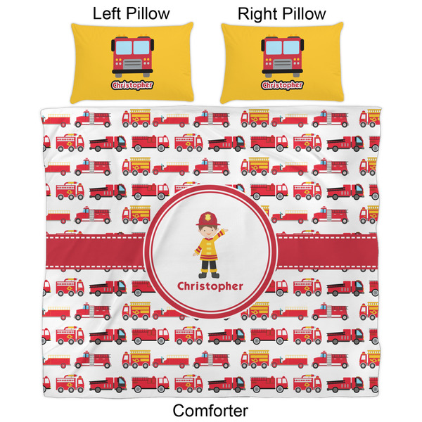 Firetrucks Comforter Set - King - Approval