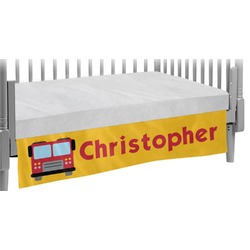 Firetrucks Crib Skirt (Personalized)