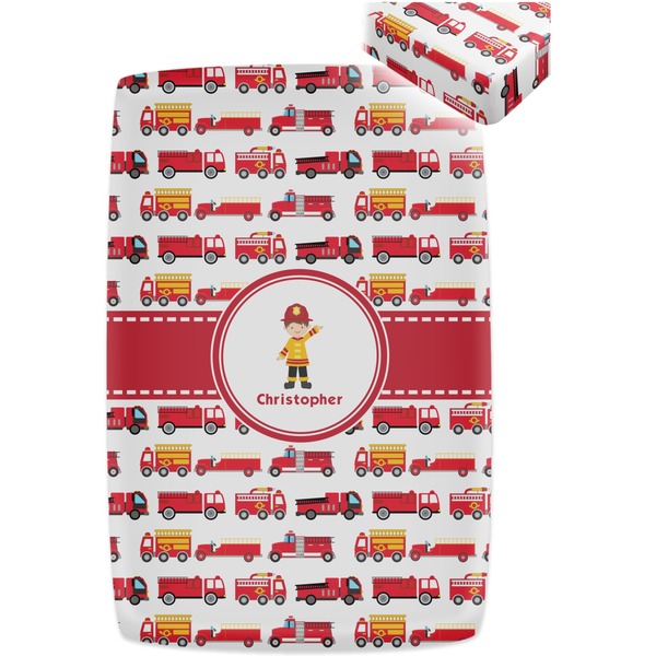 Firetrucks Crib Fitted Sheet - Apvl
