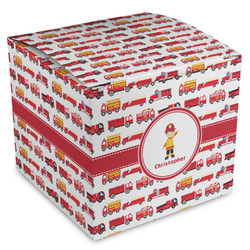 Firetrucks Cube Favor Gift Boxes (Personalized)