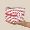Firetrucks Cube Favor Gift Box - On Hand - Scale View