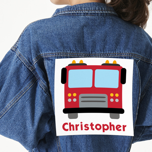 Custom Firetrucks Twill Iron On Patch - Custom Shape - 3XL (Personalized)