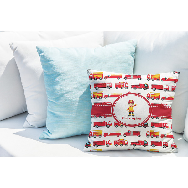 Firetrucks Decorative Pillow Case - LIFESTYLE 2