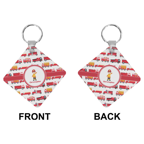 Firetrucks Diamond Keychain (Front + Back)