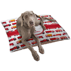 Firetrucks Dog Bed - Large w/ Name or Text