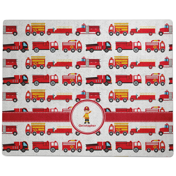 Firetrucks Dog Food Mat - Large without Bowls