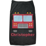 Firetrucks Black Pet Shirt (Personalized)