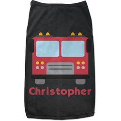 Firetrucks Black Pet Shirt (Personalized)