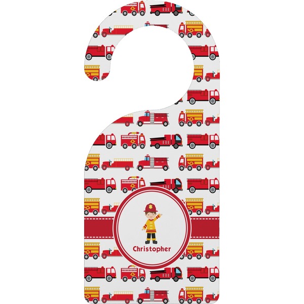 Custom Firetrucks Door Hanger (Personalized)