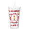 Firetrucks Double Wall Tumbler with Straw (Personalized)
