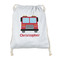 Firetrucks Drawstring Backpack - Sweatshirt Fleece - Double Sided (Personalized)