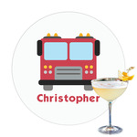 Firetrucks Printed Drink Topper (Personalized)
