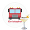 Firetrucks Printed Drink Topper (Personalized)