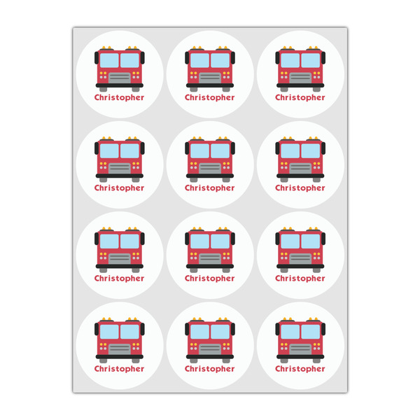 Firetrucks Drink Topper - Small - Set of 12