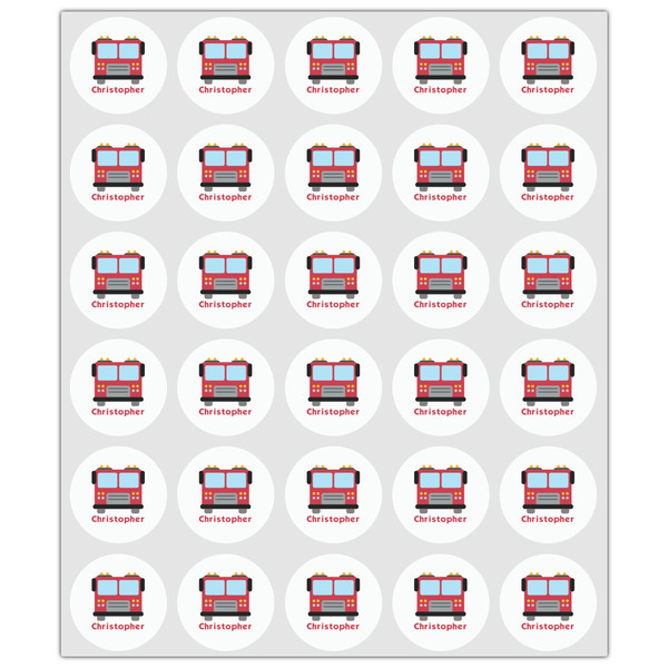 Firetrucks Drink Topper - XSmall - Set of 30