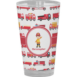 Firetrucks Pint Glass - Full Color (Personalized)