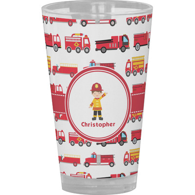 Firetrucks Pint Glass - Full Color (Personalized)